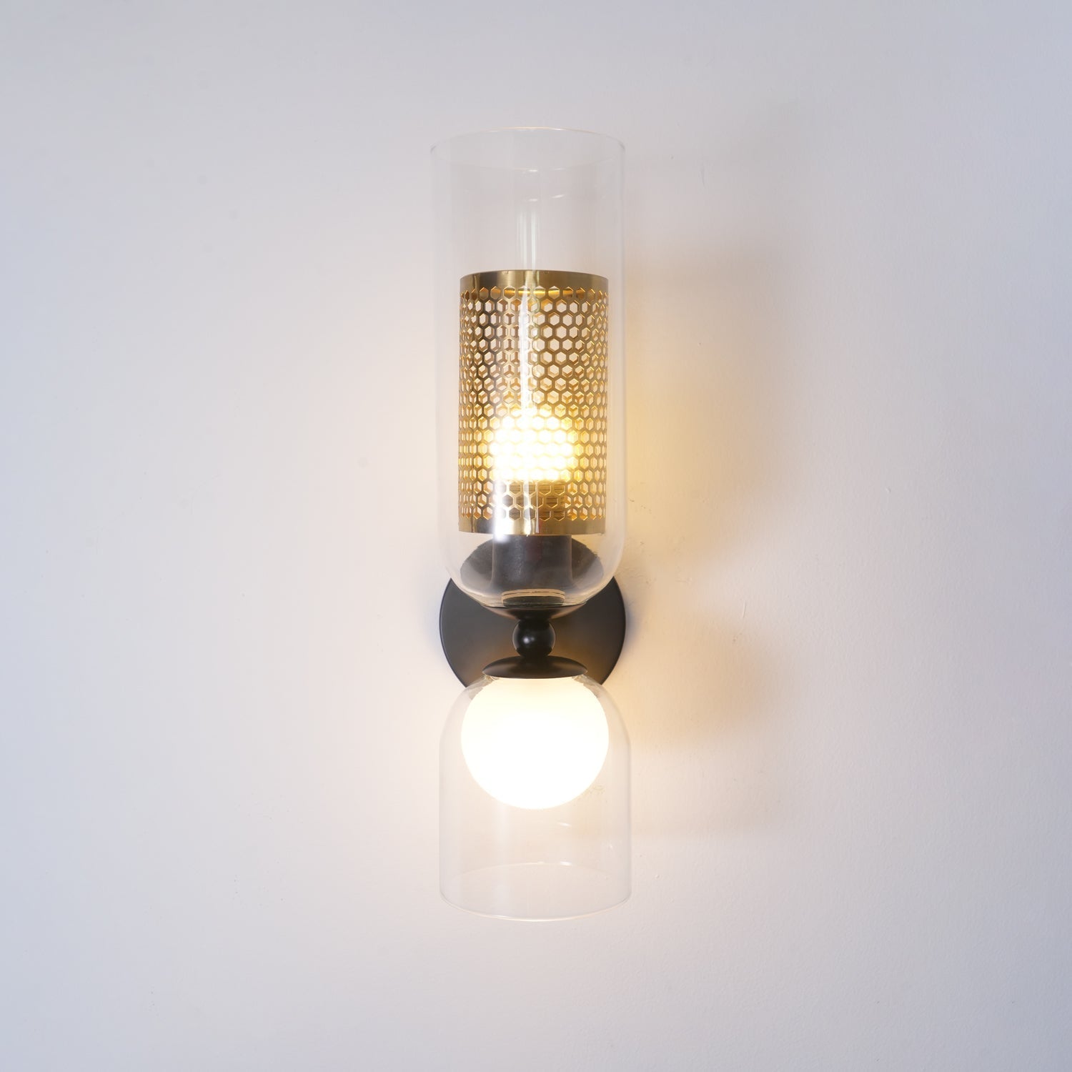modern-industrial-black-metal-and-clear-glass-multidirectional-double-wall-sconce