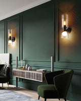 modern-industrial-black-metal-and-clear-glass-multidirectional-double-wall-sconce