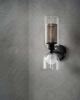 modern-industrial-black-metal-and-clear-glass-multidirectional-double-wall-sconce