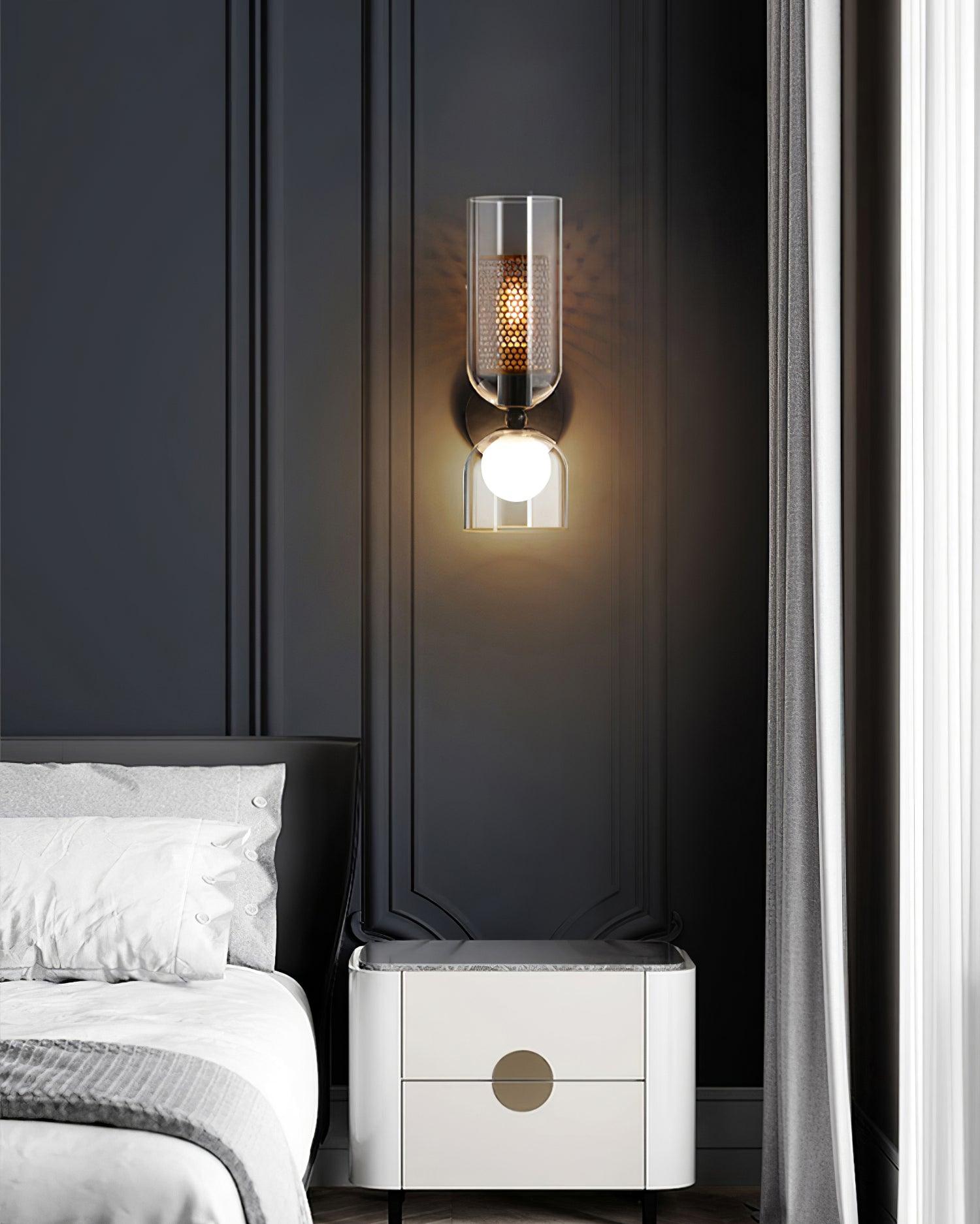 modern-industrial-black-metal-and-clear-glass-multidirectional-double-wall-sconce