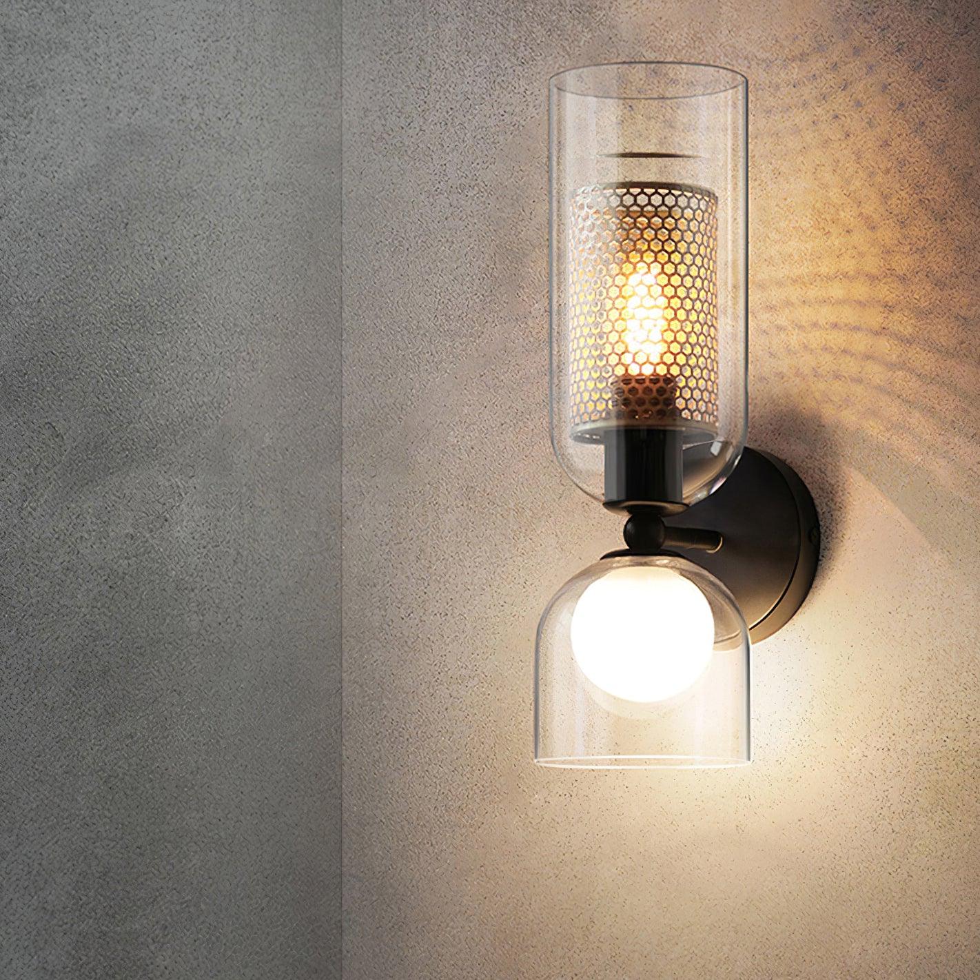 modern-industrial-black-metal-and-clear-glass-multidirectional-double-wall-sconce