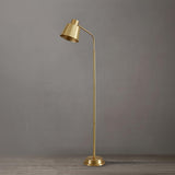 Contemporary Brass Gold Standing Floor Lamp Minimalist LED Lighting for Living Room