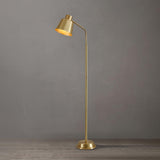 Contemporary Brass Gold Standing Floor Lamp Minimalist LED Lighting for Living Room