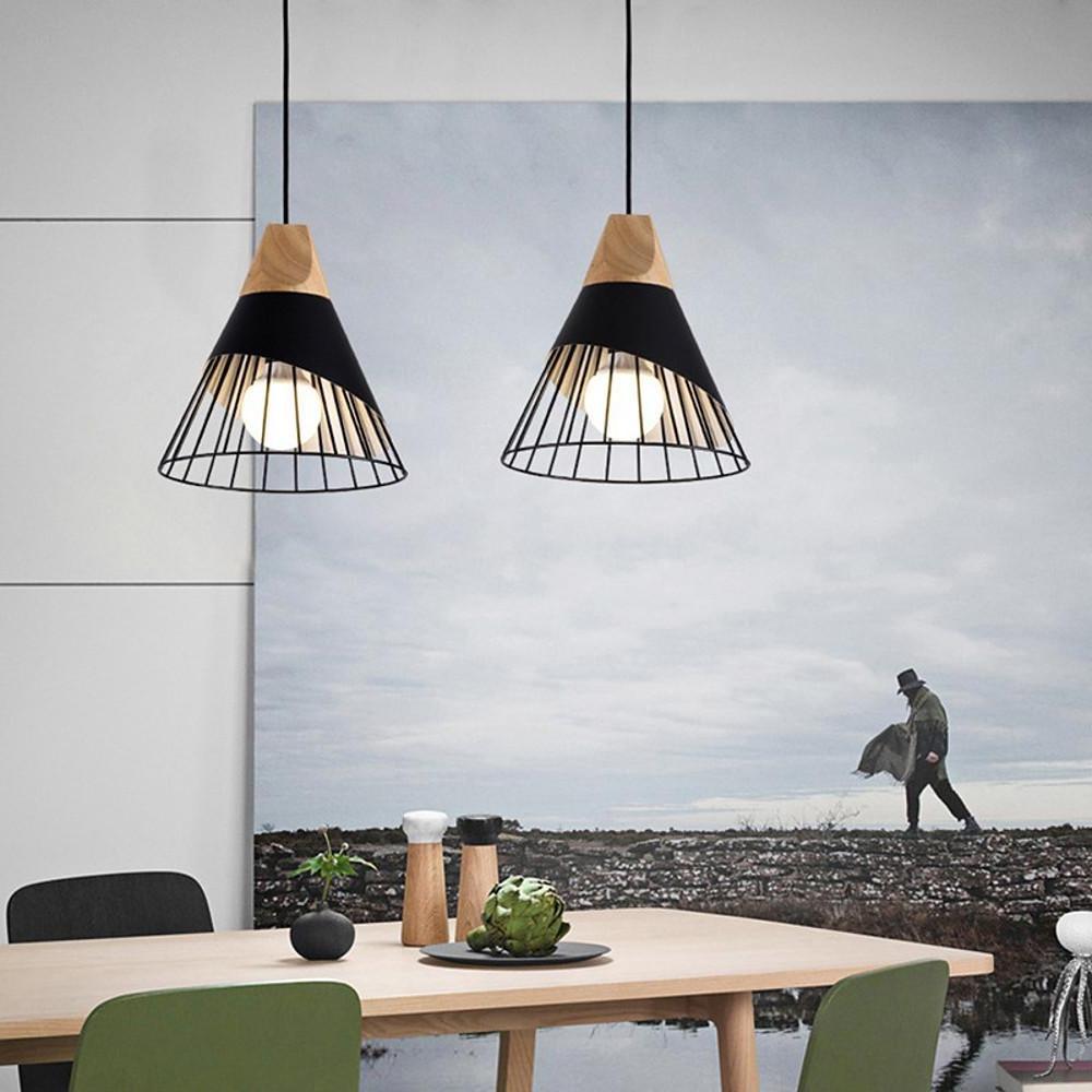 Abstract Cone Shaped Metal Pendant Light Nordic Minimalist Kitchen Island Hanging Ceiling Fixture