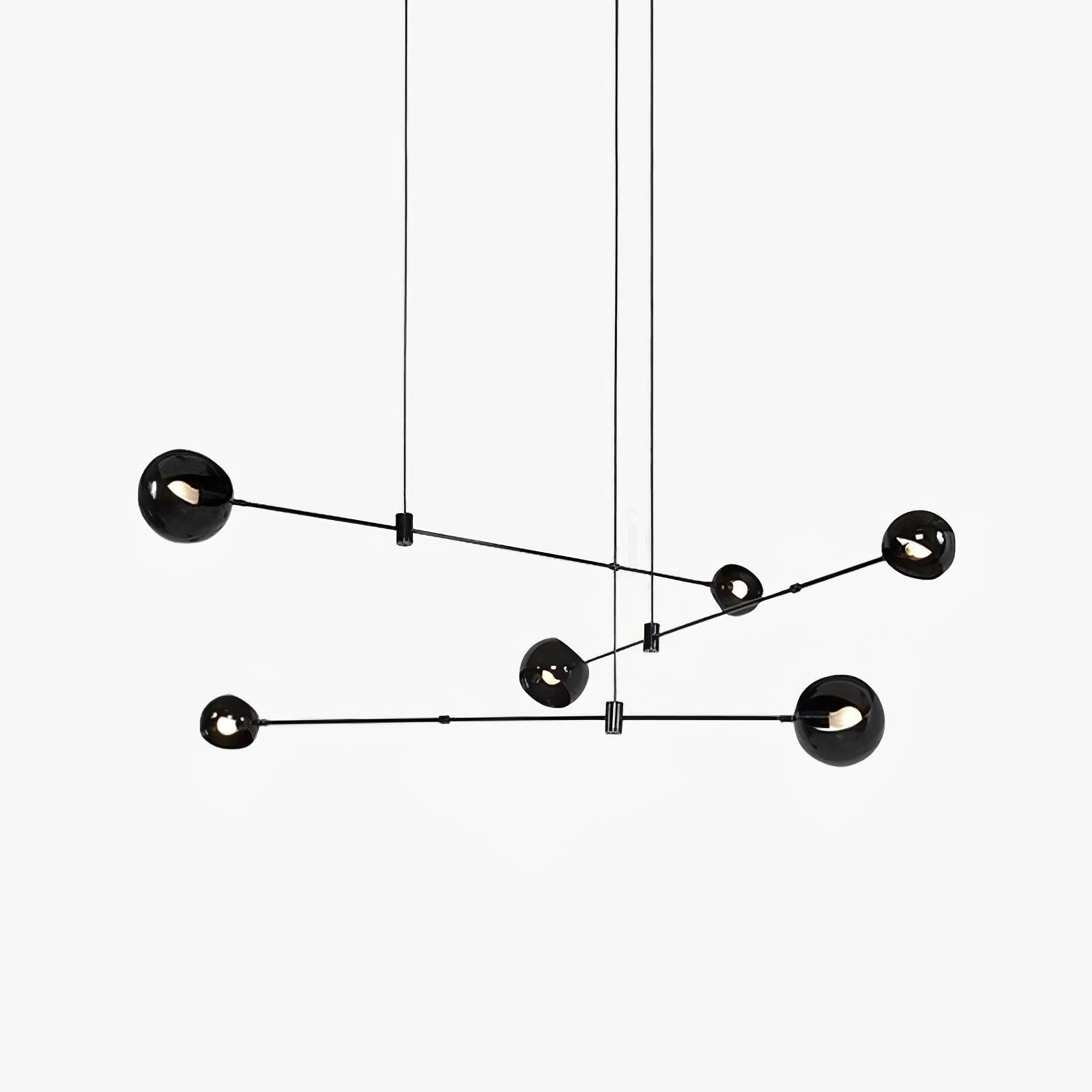 Acaba Modern Rotating Glass Globe Chandelier Pendant Light for Home Office