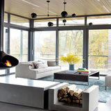 Acaba Modern Rotating Glass Globe Chandelier Pendant Light for Home Office