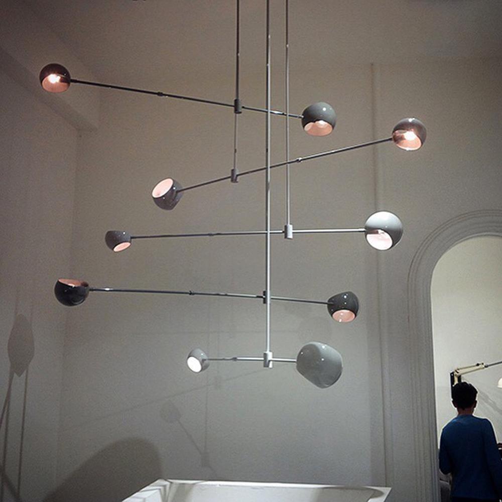 Acaba Modern Rotating Glass Globe Chandelier Pendant Light for Home Office