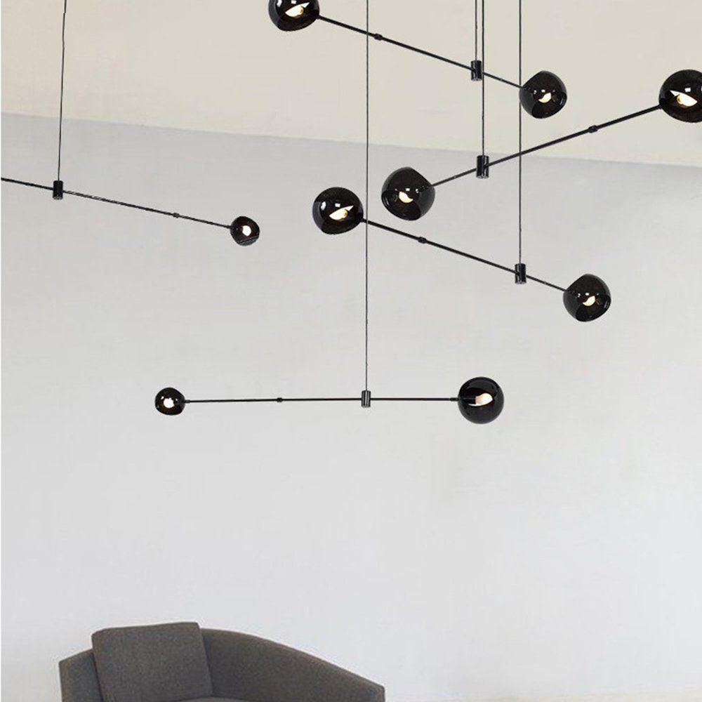 Acaba Modern Rotating Glass Globe Chandelier Pendant Light for Home Office