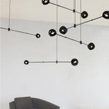 Acaba Modern Rotating Glass Globe Chandelier Pendant Light for Home Office