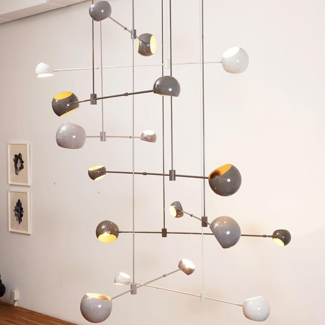 Acaba Modern Rotating Glass Globe Chandelier Pendant Light for Home Office