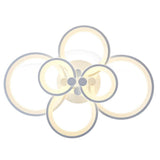 Modern Multi Ring LED Flush Mount Ceiling Light Dimmable Geometric Chandelier for Living Room