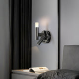 Adjustable LED Bedside Reading Wall Lamp Set of 2 with Space Saving Flush Mount Design