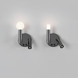 Adjustable LED Bedside Reading Wall Lamp Set of 2 with Space Saving Flush Mount Design