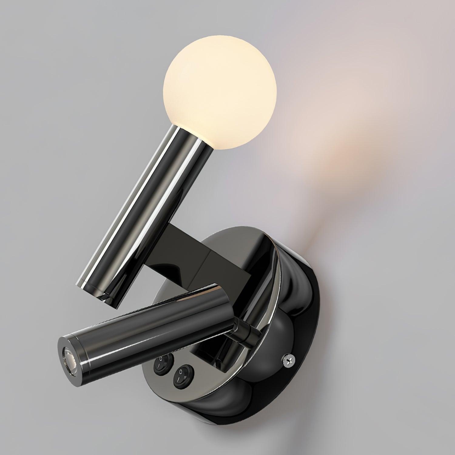 Adjustable LED Bedside Reading Wall Lamp Set of 2 with Space Saving Flush Mount Design