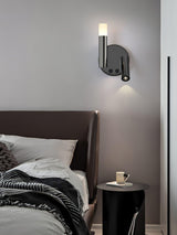 Adjustable LED Bedside Reading Wall Lamp Set of 2 with Space Saving Flush Mount Design