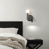 Adjustable LED Bedside Reading Wall Lamp Set of 2 with Space Saving Flush Mount Design