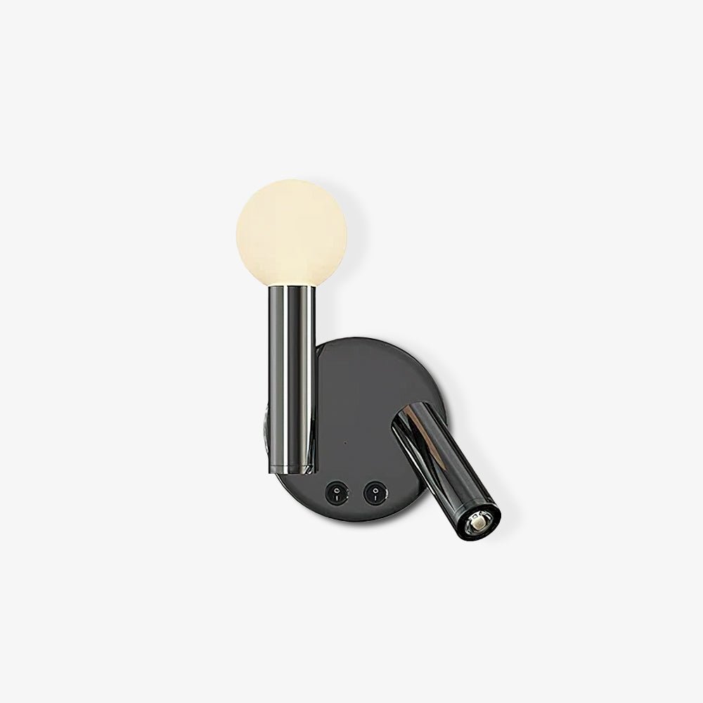 Adjustable LED Bedside Reading Wall Lamp Set of 2 with Space Saving Flush Mount Design