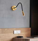 Adjustable Modern Flexible Hose LED Wall Sconce Bedside Reading Lamp Set of 2