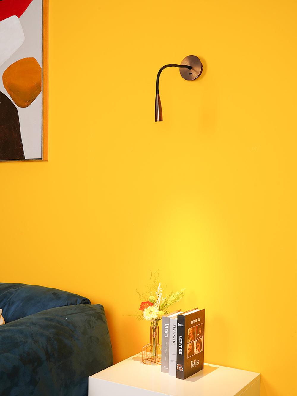 Adjustable Modern Flexible Hose LED Wall Sconce Bedside Reading Lamp Set of 2
