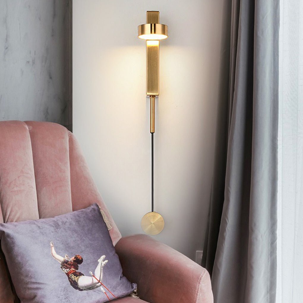 Adjustable Nordic Style LED Wall Sconce with Rotary Switch and 180 Degree Rotation