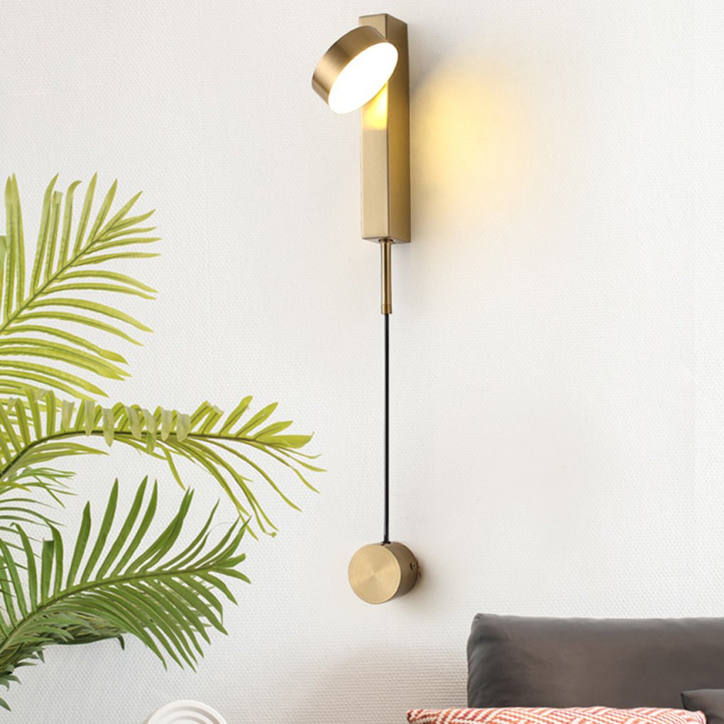 Adjustable Nordic Style LED Wall Sconce with Rotary Switch and 180 Degree Rotation
