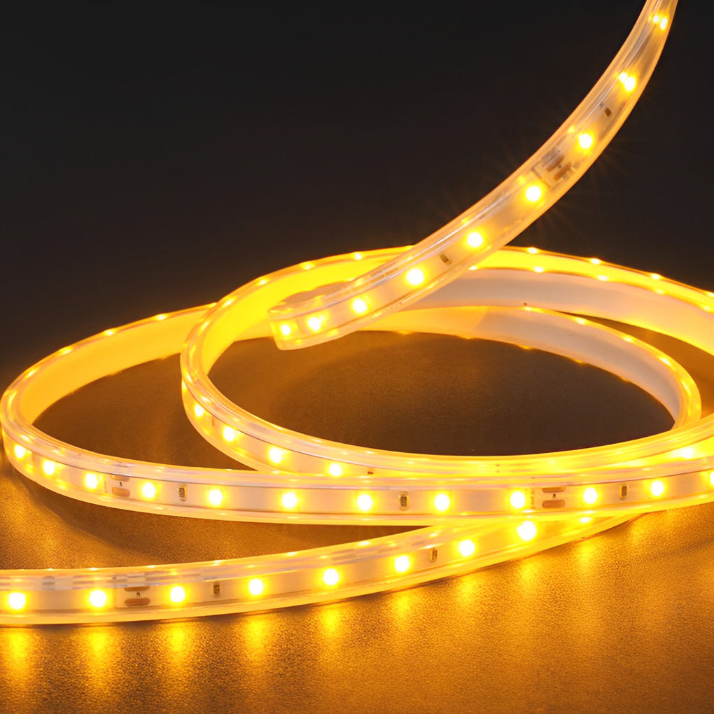 Adjustable Warm Solar Powered LED Strip Lights with Remote Control Waterproof Outdoor Lighting for Garden and Path