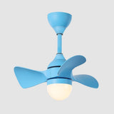 Nordic LED Ceiling Fan Light with Dimmable Remote Control 22 Inch Modern Flush Mount Fixture