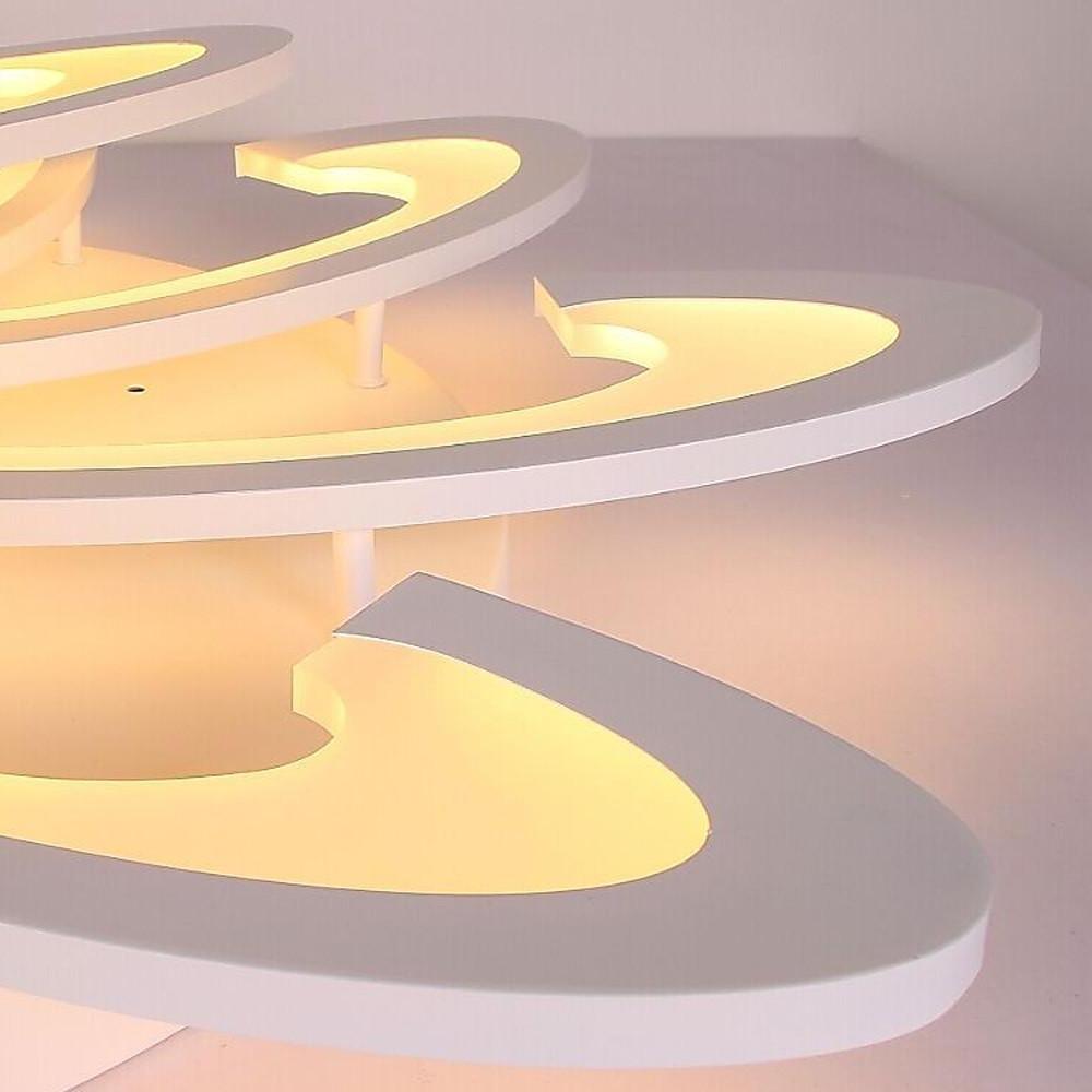 Modern Geometric Acrylic LED Flush Mount Ceiling Lamp with Dimmable Multi Layer Design for Living Room