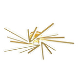 Modern Flower Shaped LED Ceiling Light Abstract Gold Geometric Flush Mount Fixture