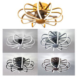 Modern 5 Blade Ceiling Fan with External LED Light Ring and Remote Control Dimming