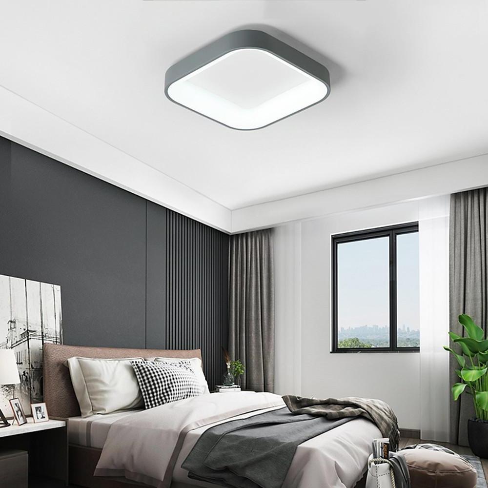 Modern Square LED Flush Mount Ceiling Light for Bedroom and Living Room Lighting
