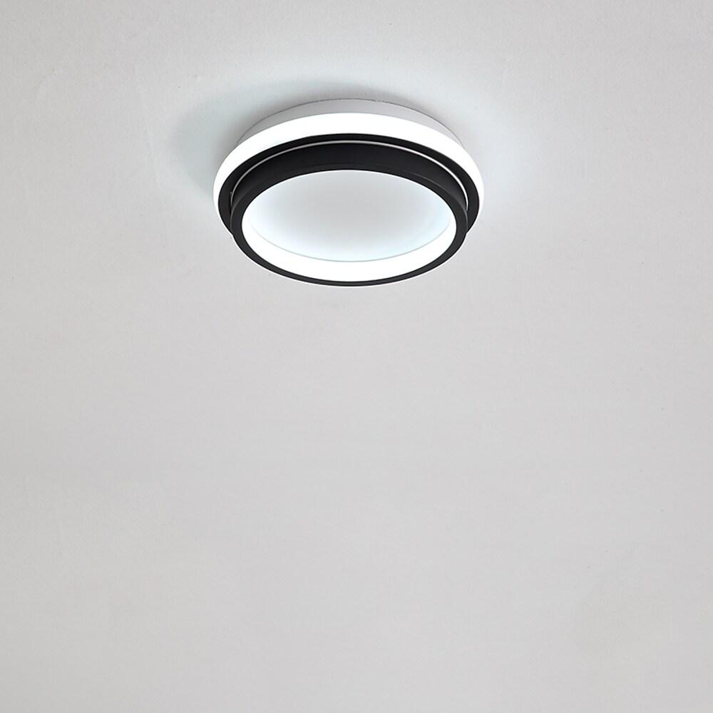 Modern LED Flush Mount Ceiling Light for Bedroom Hallway Low Profile PVC Metal Fixture