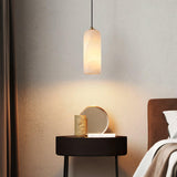 Alabaster Pendant Light Mid Century Modern Brass Hanging Lamp for Kitchen Island Foyer