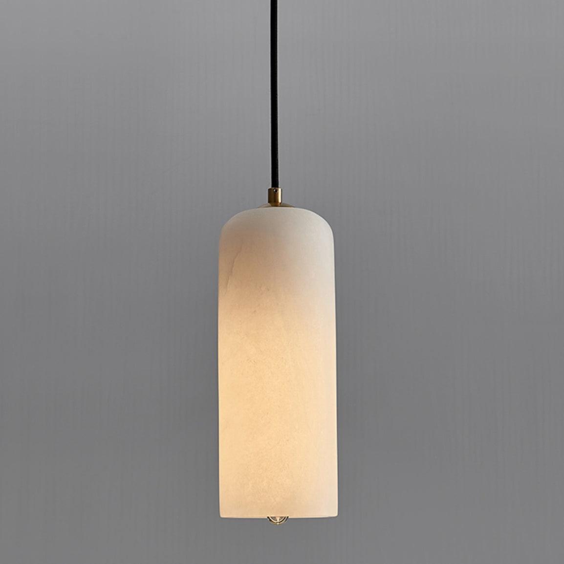 Alabaster Pendant Light Mid Century Modern Brass Hanging Lamp for Kitchen Island Foyer