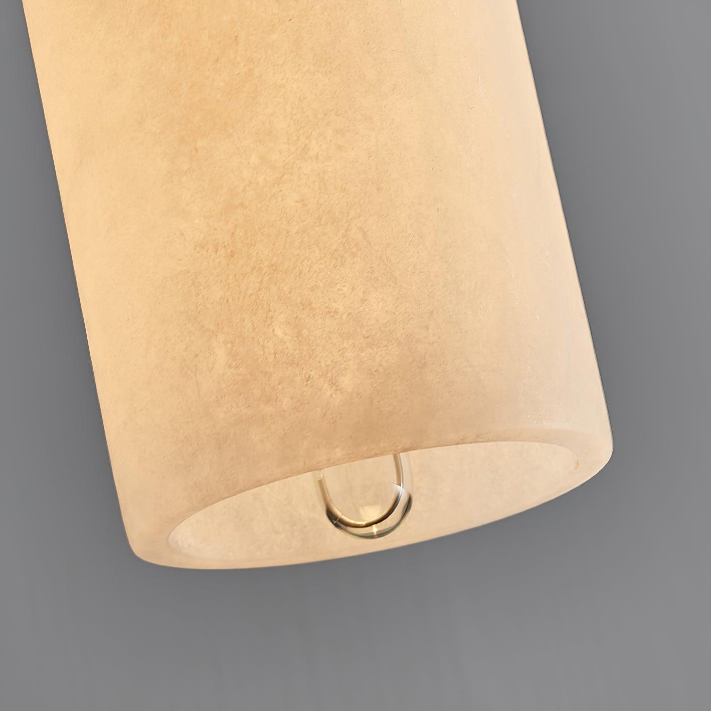 Alabaster Pendant Light Mid Century Modern Brass Hanging Lamp for Kitchen Island Foyer