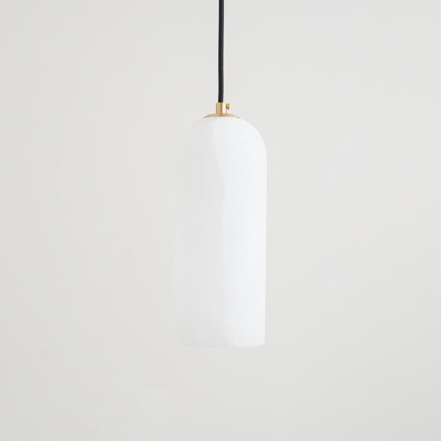 Alabaster Pendant Light Mid Century Modern Brass Hanging Lamp for Kitchen Island Foyer