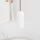 Alabaster Pendant Light Mid Century Modern Brass Hanging Lamp for Kitchen Island Foyer