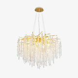 Albero Modern Gold Crystal Chandelier Ceiling Light for Living Room Dining Area