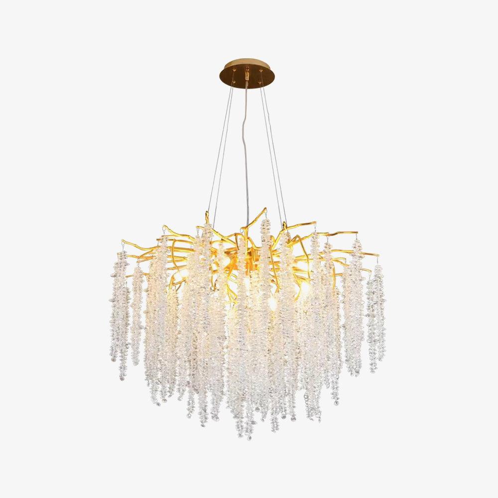 Albero Modern Gold Crystal Chandelier Ceiling Light for Living Room Dining Area