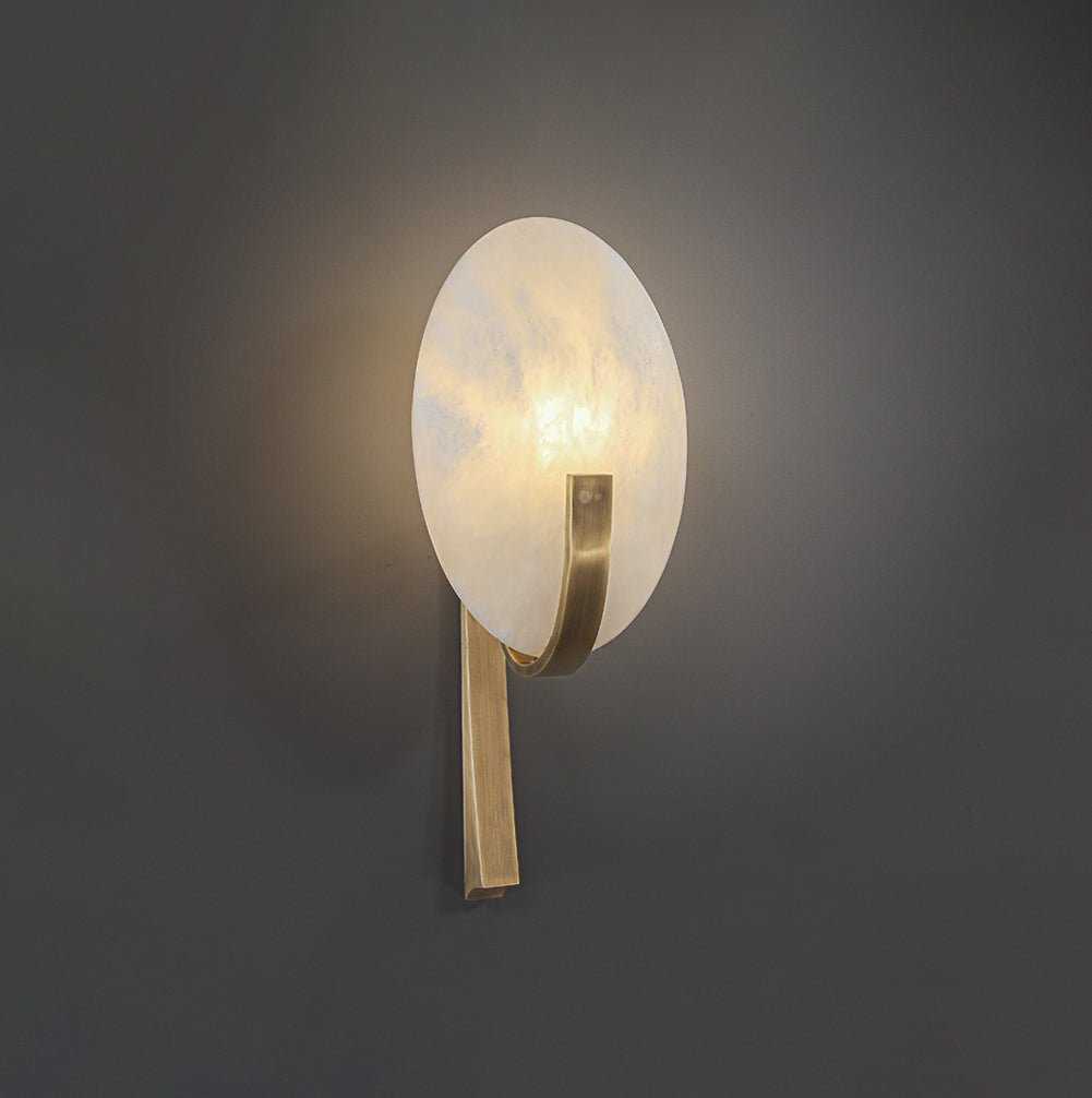 Alice Modern Alabaster Stone Wall Sconce Integrated LED Lighting for Bedroom and Hallway