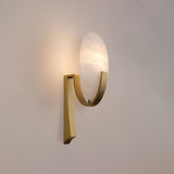 Alice Modern Alabaster Stone Wall Sconce Integrated LED Lighting for Bedroom and Hallway