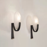 Alice Modern Alabaster Stone Wall Sconce Integrated LED Lighting for Bedroom and Hallway