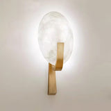 Alice Modern Alabaster Stone Wall Sconce Integrated LED Lighting for Bedroom and Hallway