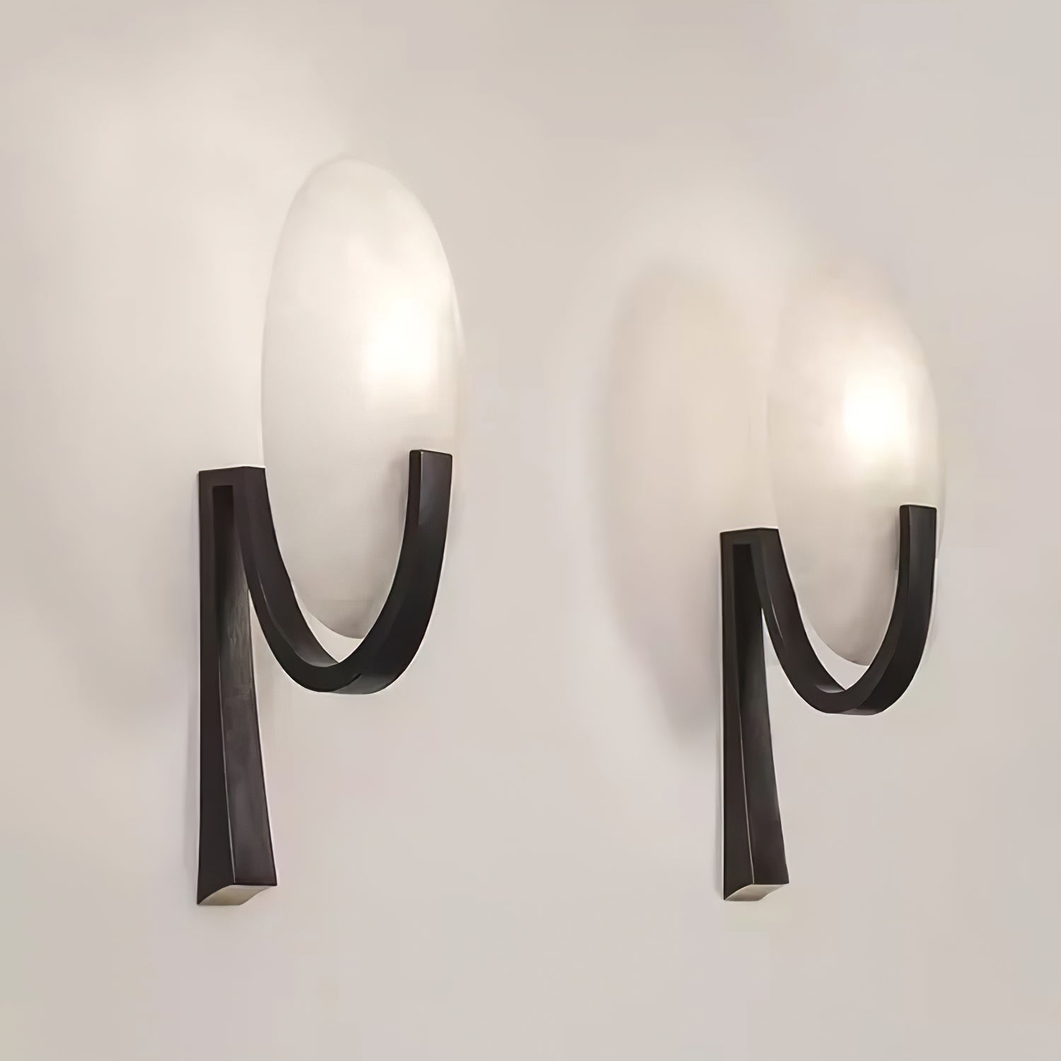 Alice Modern Alabaster Stone Wall Sconce Integrated LED Lighting for Bedroom and Hallway