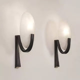 Alice Modern Alabaster Stone Wall Sconce Integrated LED Lighting for Bedroom and Hallway