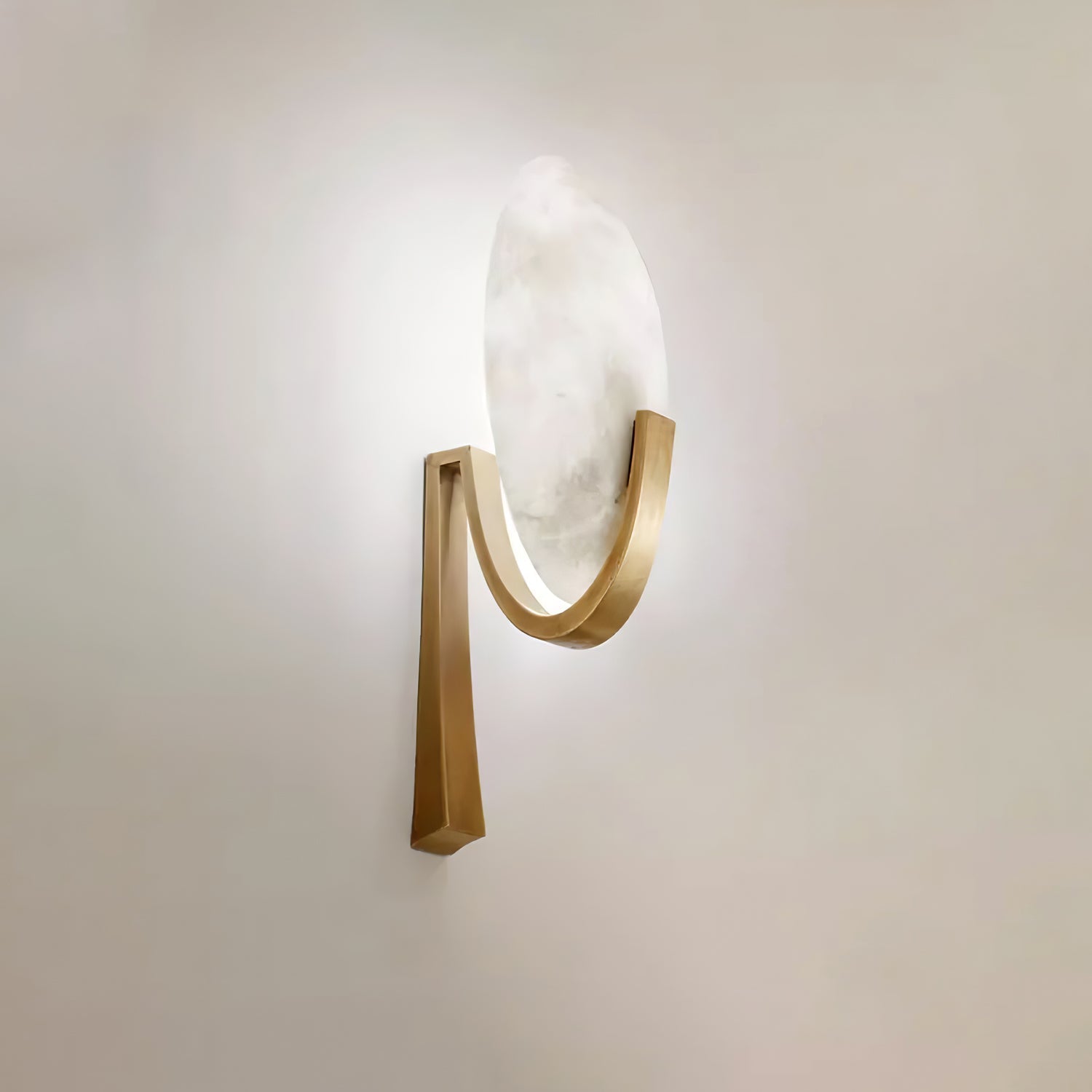 Alice Modern Alabaster Stone Wall Sconce Integrated LED Lighting for Bedroom and Hallway