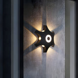 Aluminum Flower Shaped Waterproof Outdoor LED Wall Sconce Light for Garden Patio and Indoor Entryway