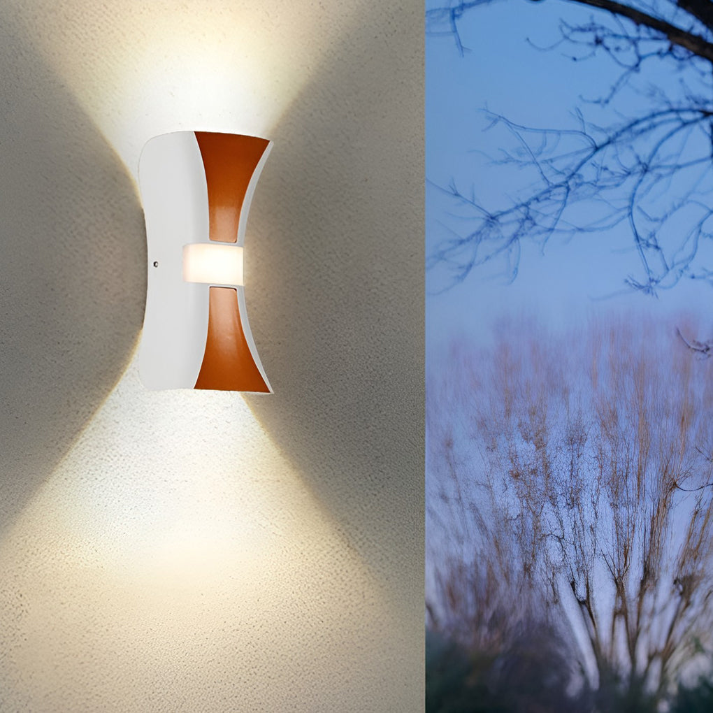 Aluminum Modern Outdoor LED Wall Sconce Waterproof Up and Down Exterior Light Fixture