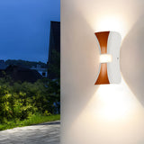 Aluminum Modern Outdoor LED Wall Sconce Waterproof Up and Down Exterior Light Fixture