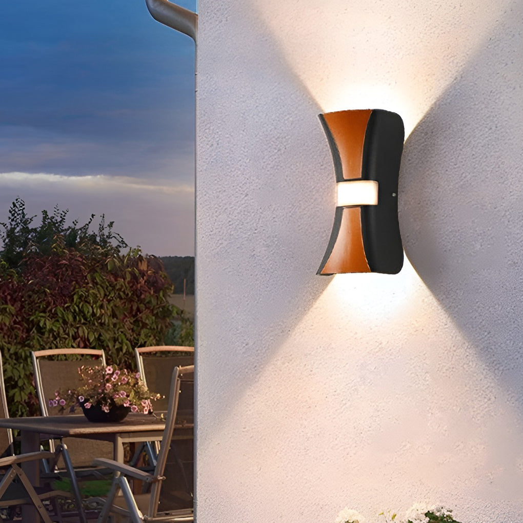 Aluminum Modern Outdoor LED Wall Sconce Waterproof Up and Down Exterior Light Fixture